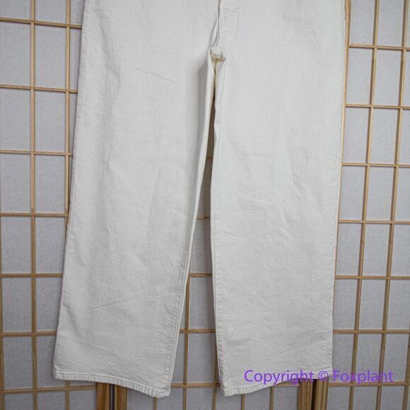 NEW Madewell The‎ Perfect Vintage Wide-Leg Crop Jean Tile White, 31 - Picture 3 of 16